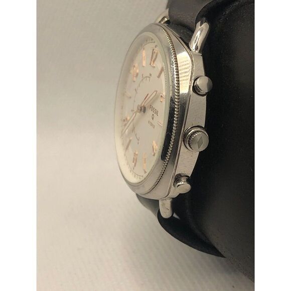 Fossil Q FTW1200 Women's Black Leather Analog Dial Wrist Hybrid Smart Watch HK20 - Picture 2 of 9